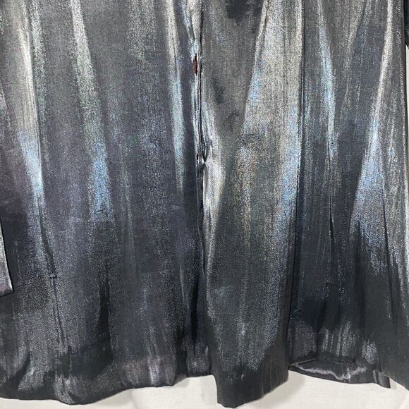 I.N Studio shiny shelves button down blouse - Picture 4 of 9